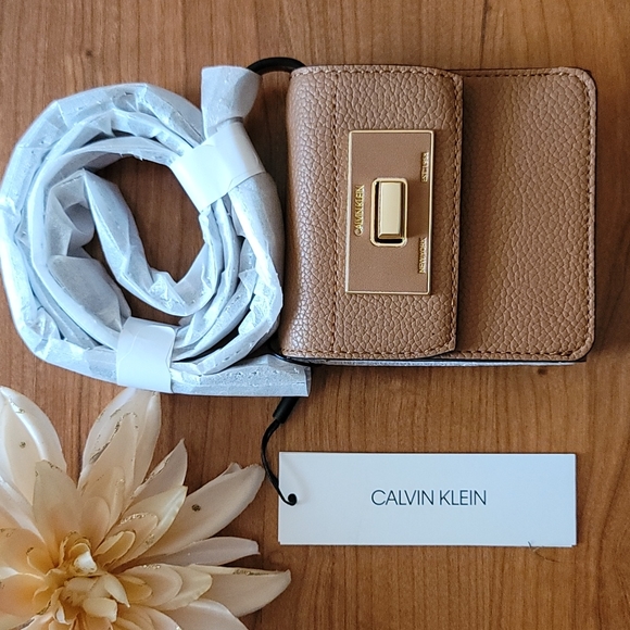 Calvin Klein Handbags - CALVIN KLEIN Caramel Kiera Rocky Road Crossbody